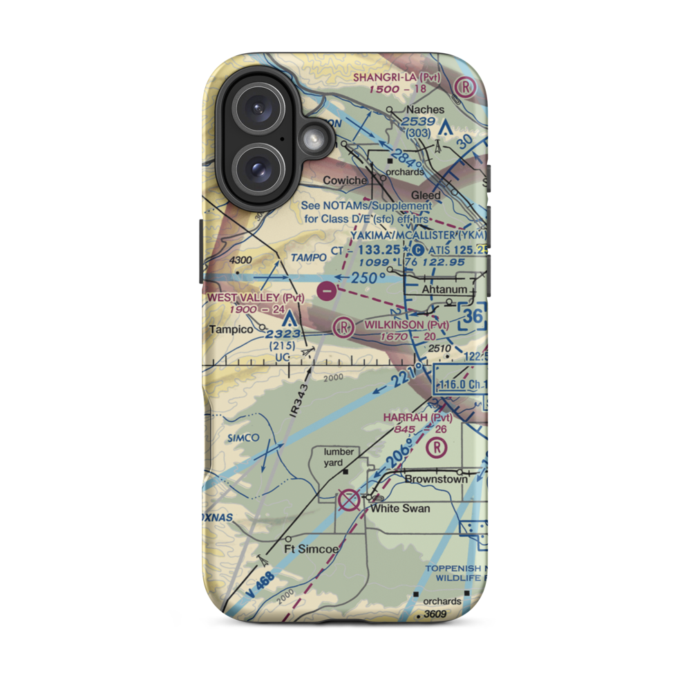 Wilkinson Ranch Airport (55WA) VFR Sectional  Tough iPhone Case iPhone 16 Plus model shown