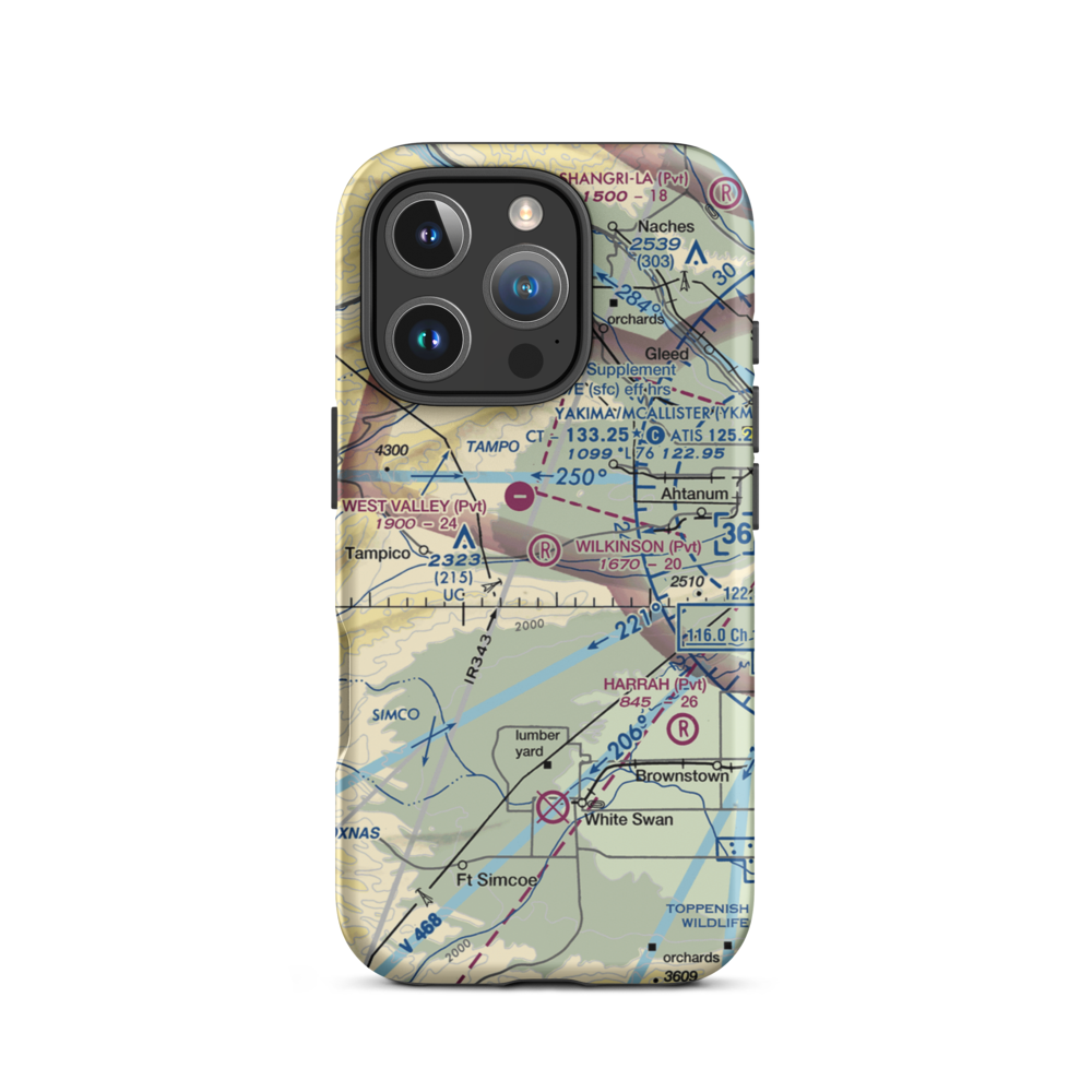 Wilkinson Ranch Airport (55WA) VFR Sectional  Tough iPhone Case iPhone 16 Pro model shown