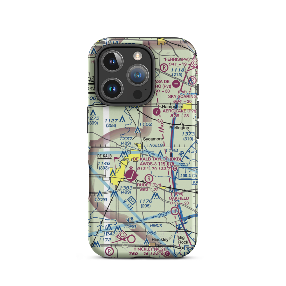 Willadae Farms Airport (4LL7) VFR Sectional  Tough iPhone Case iPhone 16 Pro model shown