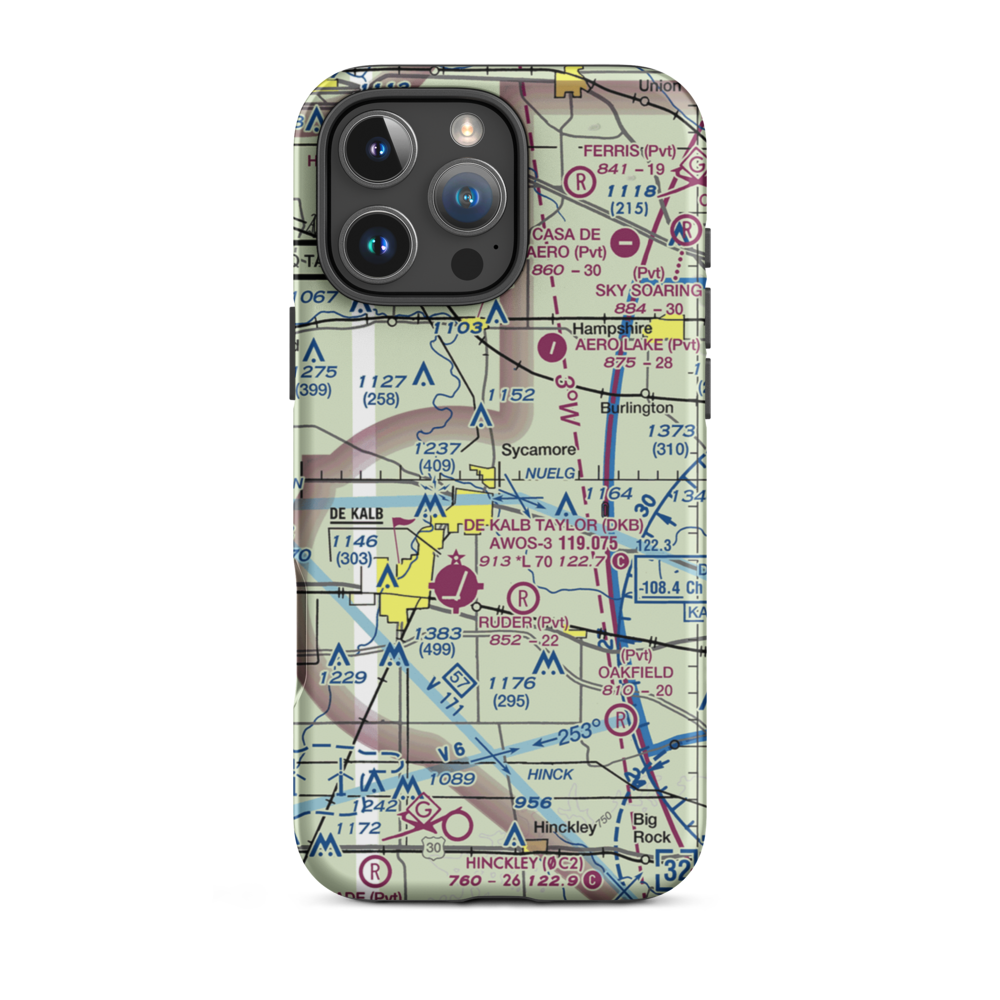 Willadae Farms Airport (4LL7) VFR Sectional  Tough iPhone Case iPhone 16 Pro Max model shown