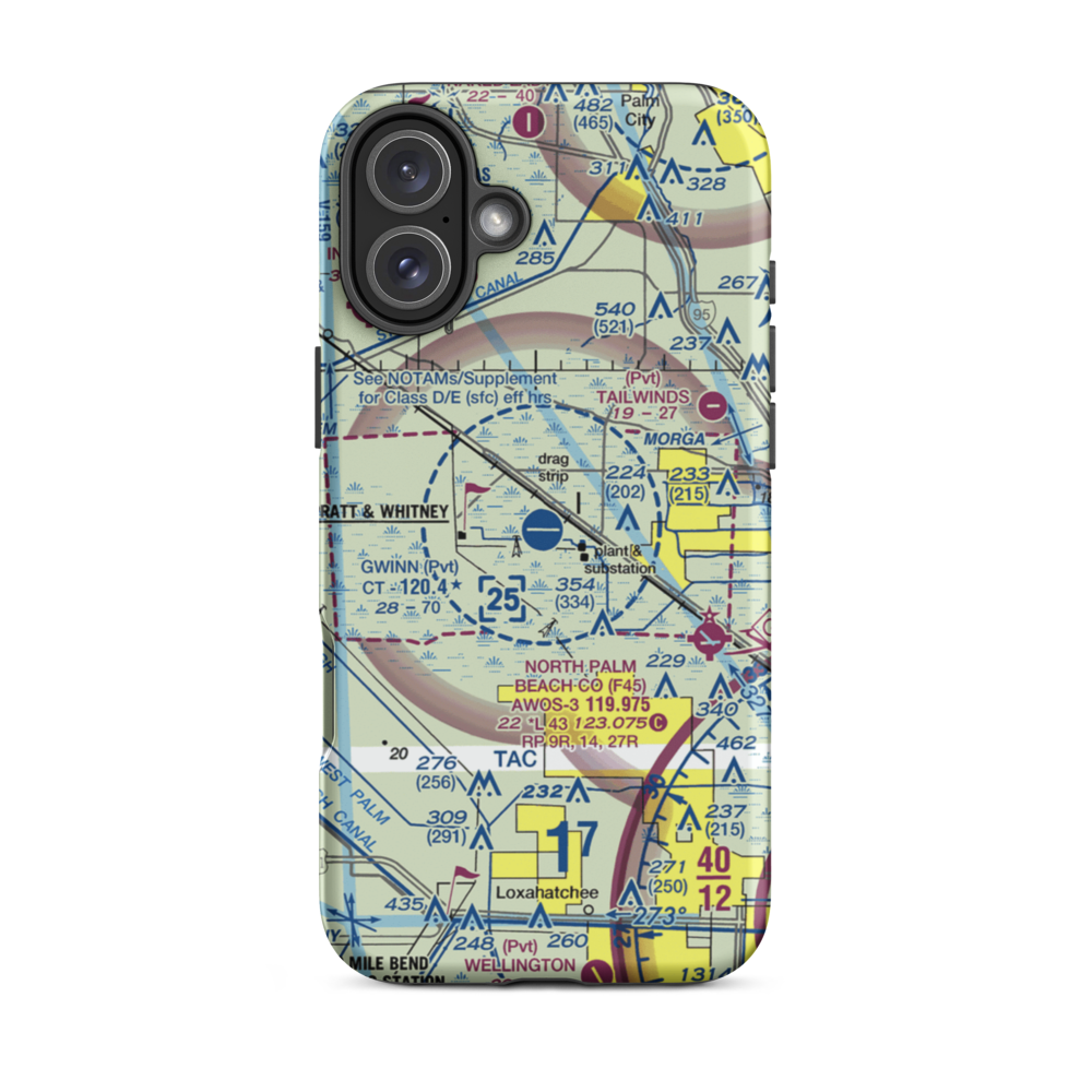William P Gwinn Airport (06FA) VFR Sectional  Tough iPhone Case iPhone 16 Plus model shown