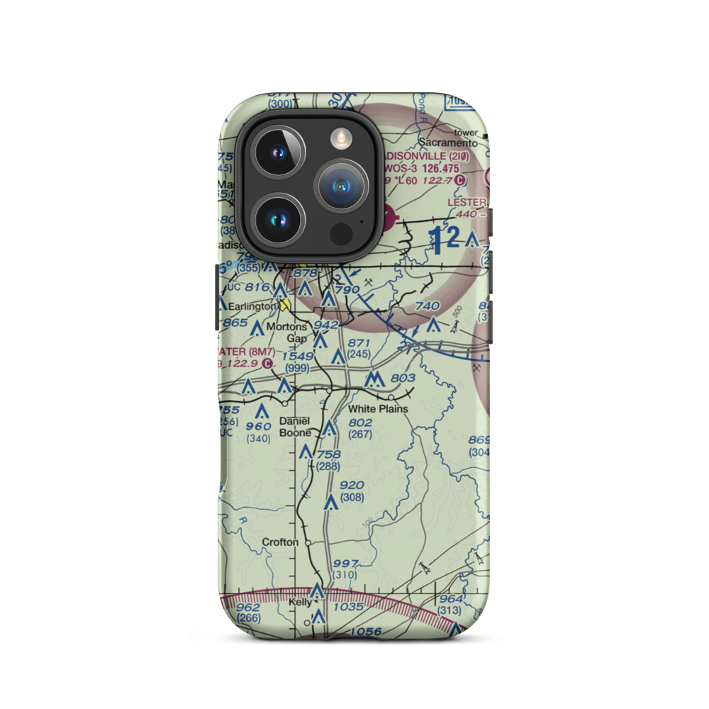 Williams Farm Airport (24KY) VFR Sectional  Tough iPhone Case iPhone 16 Pro model shown