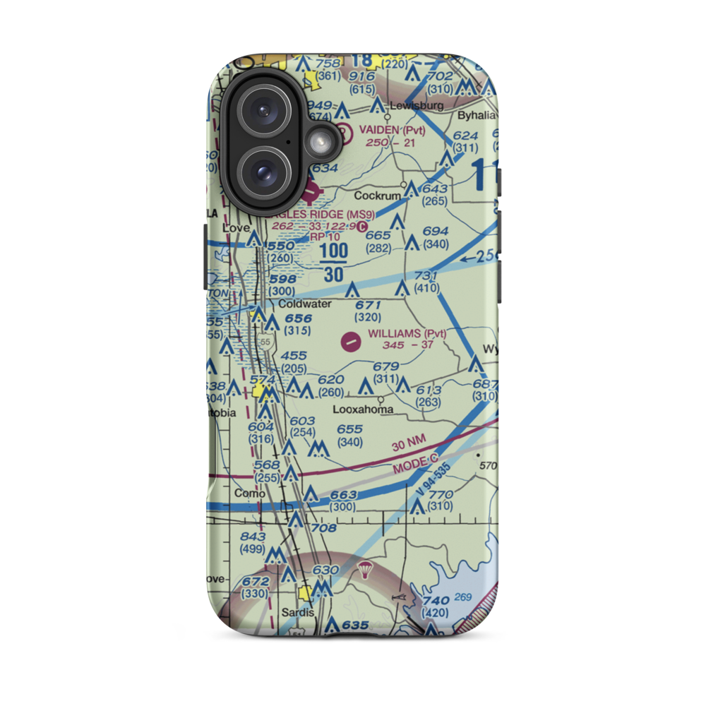 Williams Field (08MS) VFR Sectional  Tough iPhone Case iPhone 16 Plus model shown