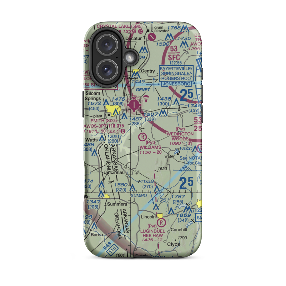 Williams Field (38AR) VFR Sectional  Tough iPhone Case iPhone 16 Plus model shown