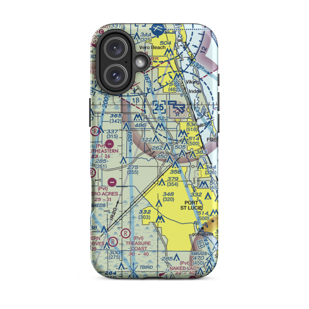 Williams Hawgwild Airport (FL56) VFR Sectional  Tough iPhone Case iPhone 16 Plus model shown