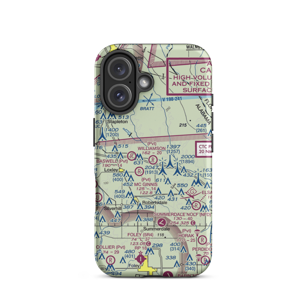 Williamson Farm Airport (AL97) VFR Sectional  Tough iPhone Case iPhone 16 model shown