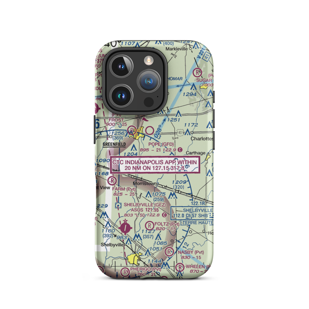 Willis Airport Site No. 2 Airport (6II2) VFR Sectional  Tough iPhone Case iPhone 16 Pro model shown