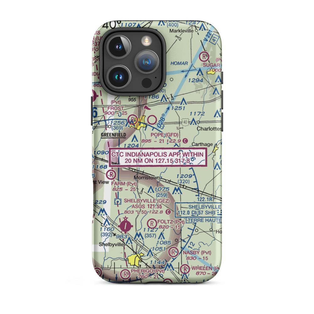 Willis Airport Site No. 2 Airport (6II2) VFR Sectional  Tough iPhone Case iPhone 16 Pro Max model shown
