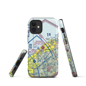 Willoughby Lost Nation Municipal Airport (LNN) VFR Sectional  Tough iPhone Case