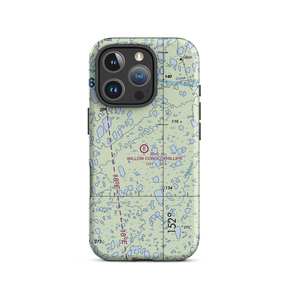 Willow ConocoPhillips Airport (42AK) VFR Sectional  Tough iPhone Case iPhone 16 Pro model shown