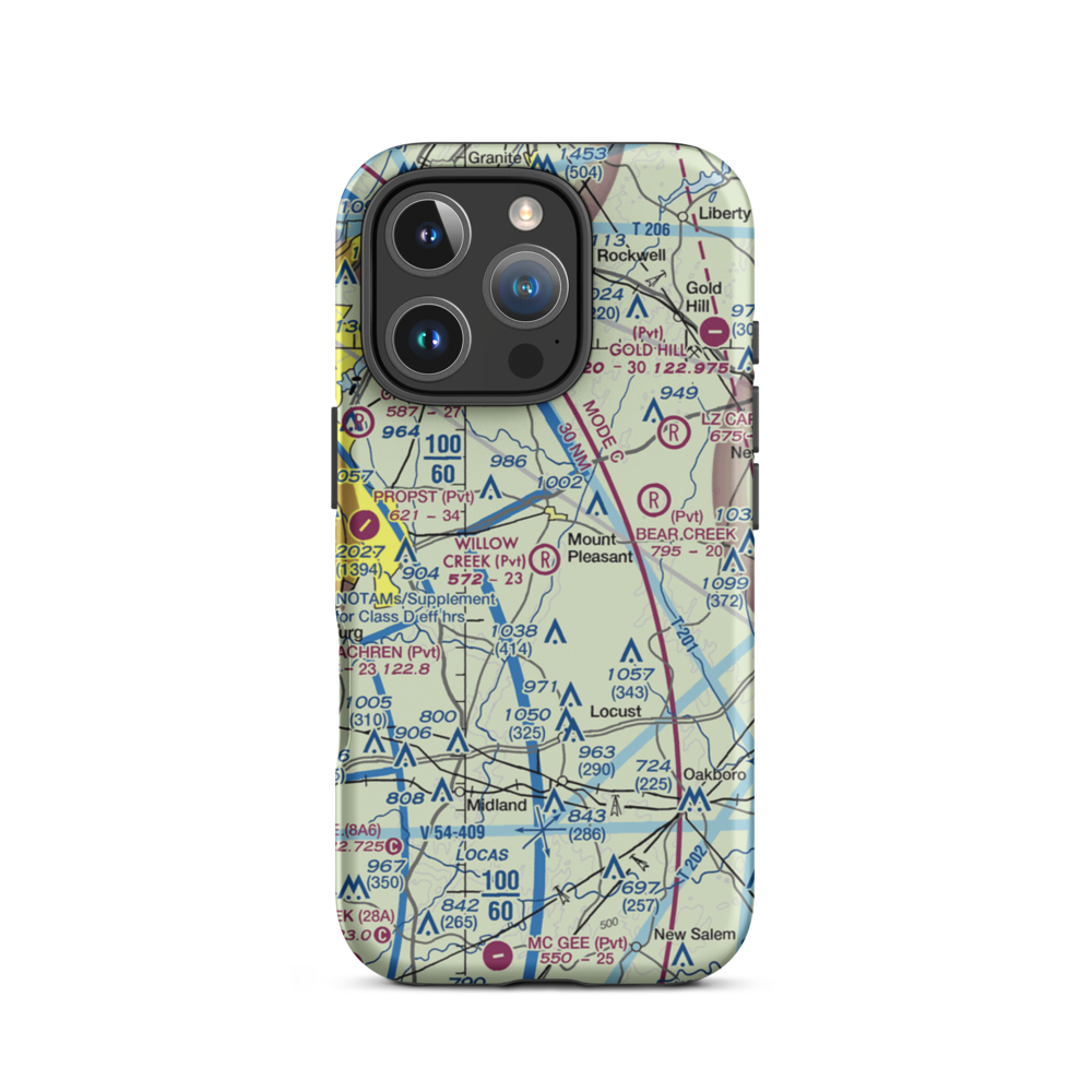 Willow Creek Airport (9NC7) VFR Sectional  Tough iPhone Case iPhone 16 Pro model shown