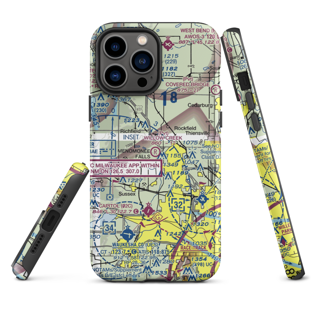 Willow Creek Airport (WI77) VFR Sectional  Tough iPhone Case iPhone 13 Pro Max model shown