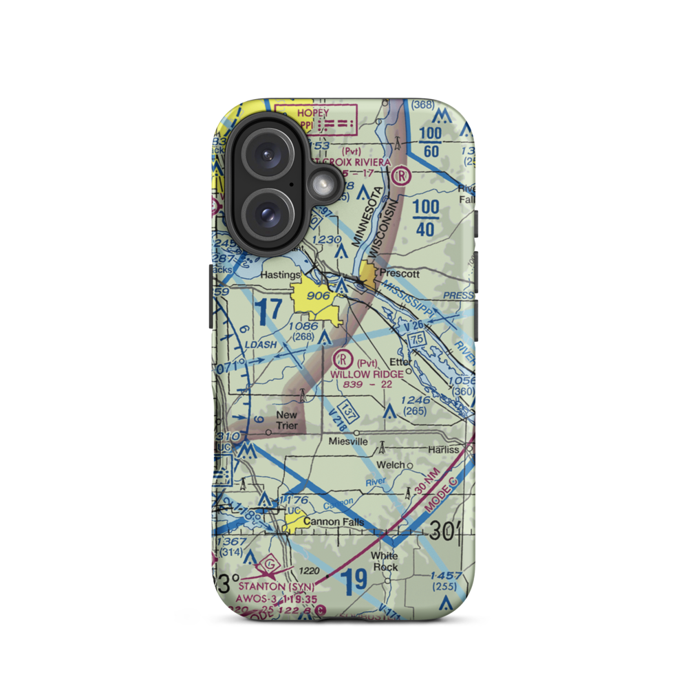 Willow Ridge Airport (49MN) VFR Sectional  Tough iPhone Case iPhone 16 model shown