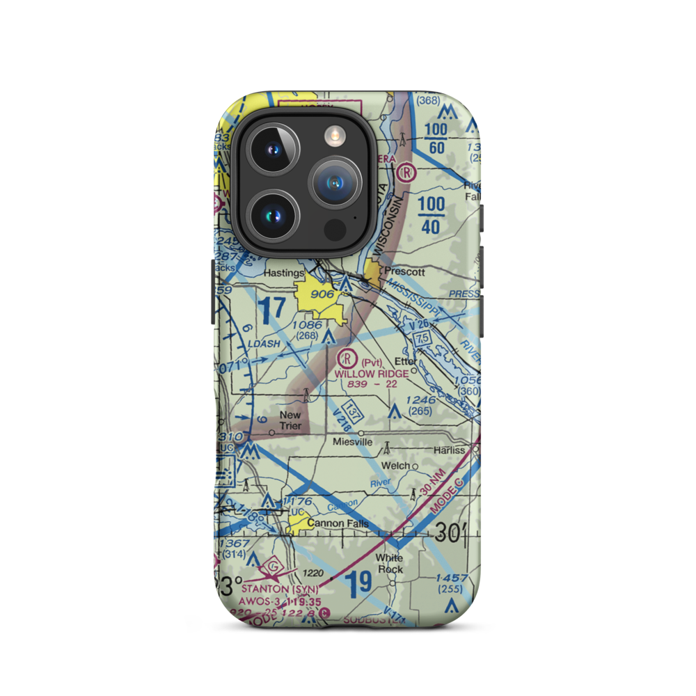 Willow Ridge Airport (49MN) VFR Sectional  Tough iPhone Case iPhone 16 Pro model shown