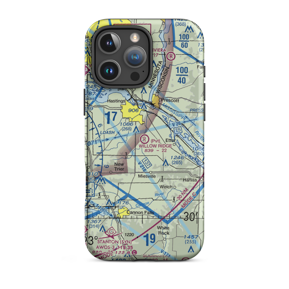 Willow Ridge Airport (49MN) VFR Sectional  Tough iPhone Case iPhone 16 Pro Max model shown