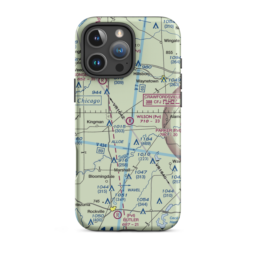 Wilson Airport (4IN4) VFR Sectional  Tough iPhone Case iPhone 16 Pro Max model shown