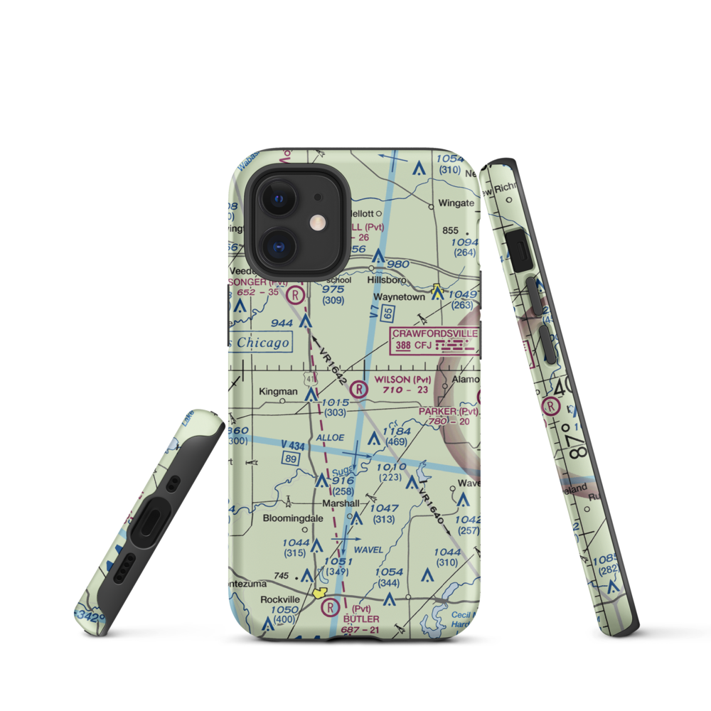 Wilson Airport (4IN4) VFR Sectional  Tough iPhone Case iPhone 12 mini model shown