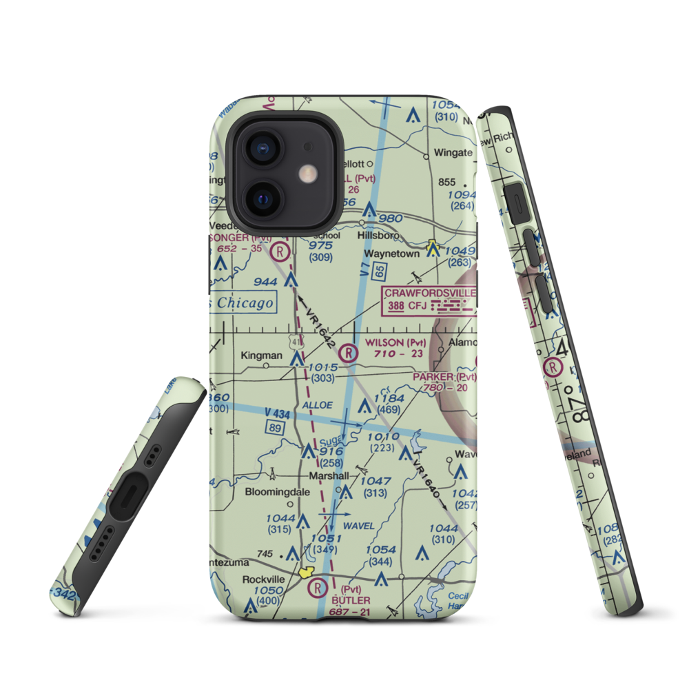 Wilson Airport (4IN4) VFR Sectional  Tough iPhone Case iPhone 12 model shown
