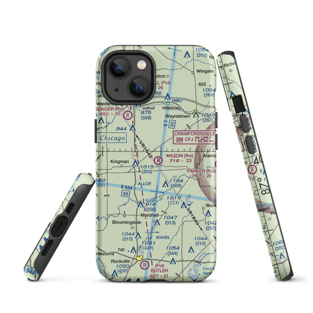 Wilson Airport (4IN4) VFR Sectional  Tough iPhone Case iPhone 13 model shown