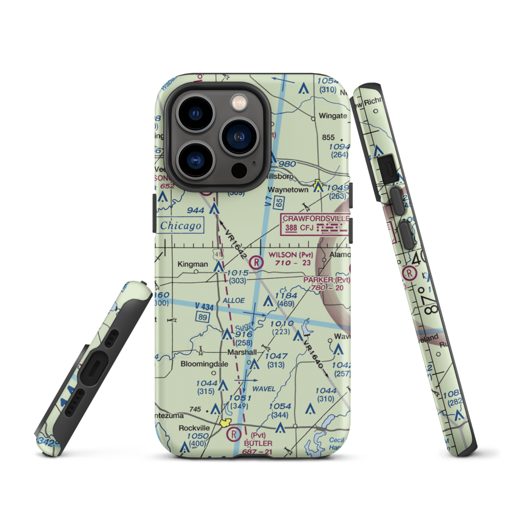 Wilson Airport (4IN4) VFR Sectional  Tough iPhone Case iPhone 13 Pro model shown