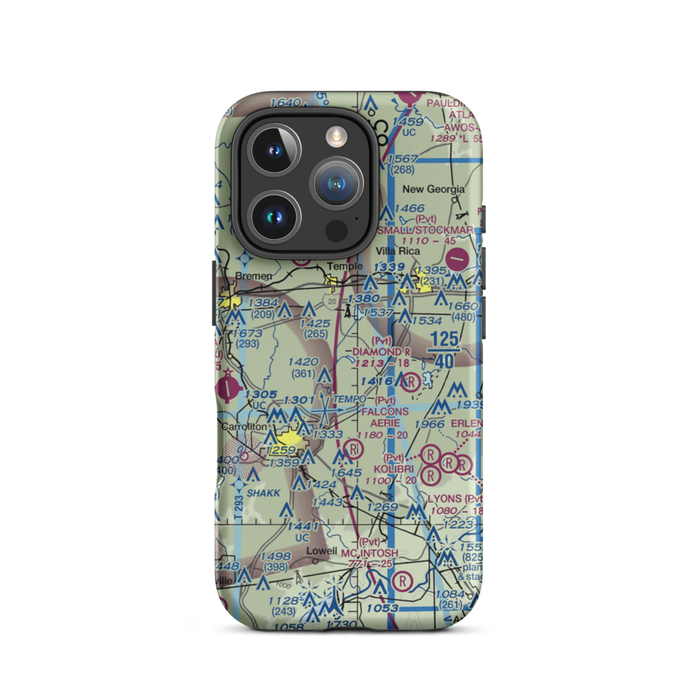 Wilson International Airport (27GA) VFR Sectional  Tough iPhone Case iPhone 16 Pro model shown