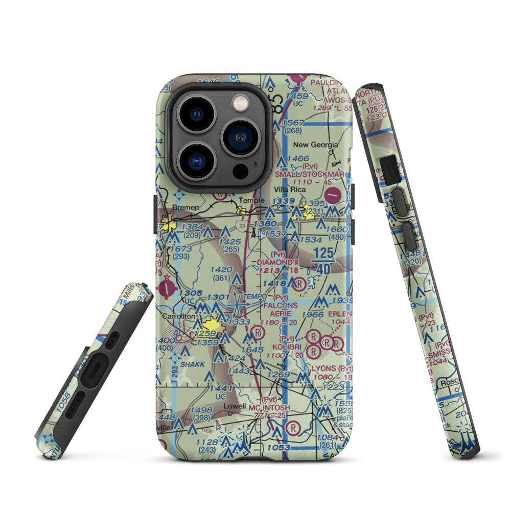 Wilson International Airport (27GA) VFR Sectional  Tough iPhone Case iPhone 13 Pro model shown