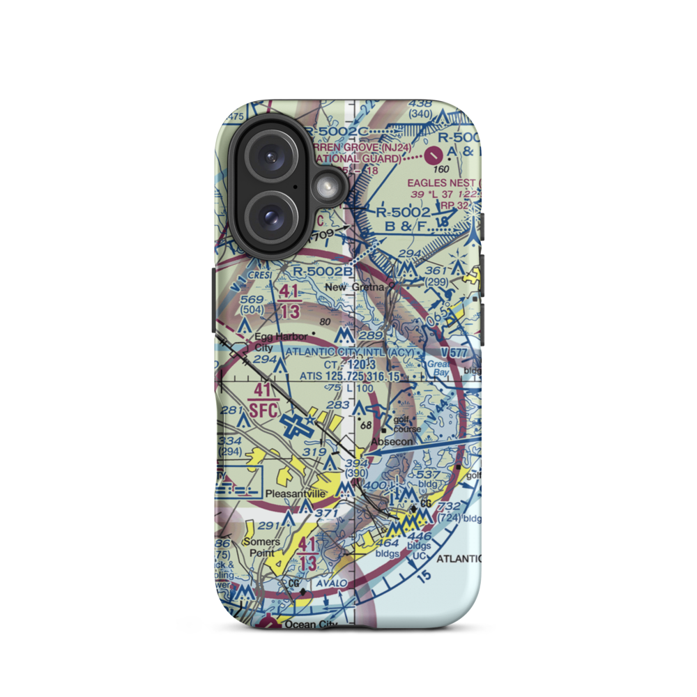 Winchelsea Airport (8NJ0) VFR Sectional  Tough iPhone Case iPhone 16 model shown