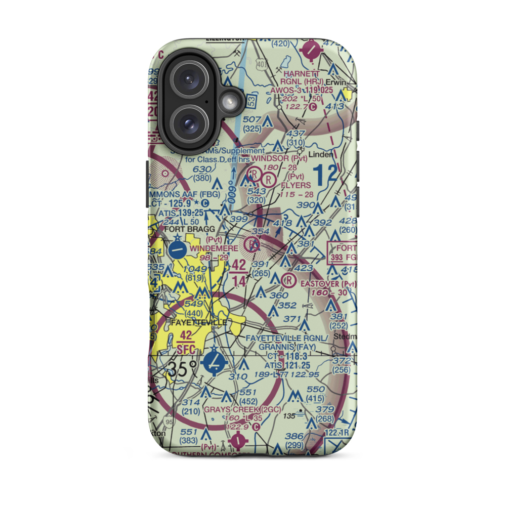 Windemere Airport (47NC) VFR Sectional  Tough iPhone Case iPhone 16 Plus model shown