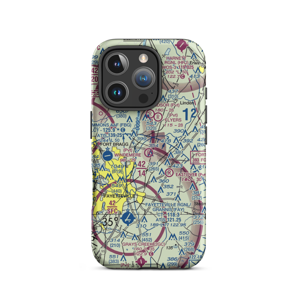 Windemere Airport (47NC) VFR Sectional  Tough iPhone Case iPhone 16 Pro model shown