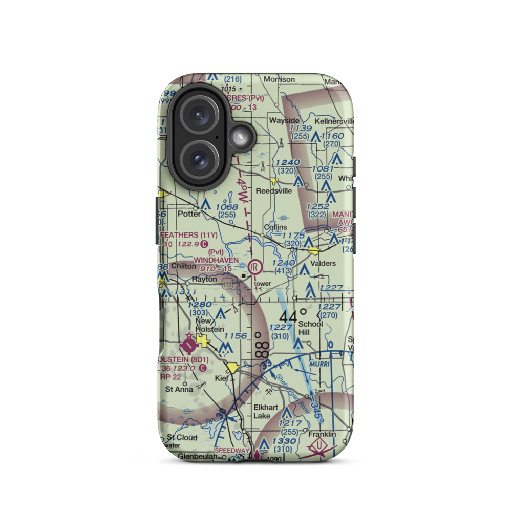 Windhaven Airport (72WI) VFR Sectional  Tough iPhone Case iPhone 16 model shown