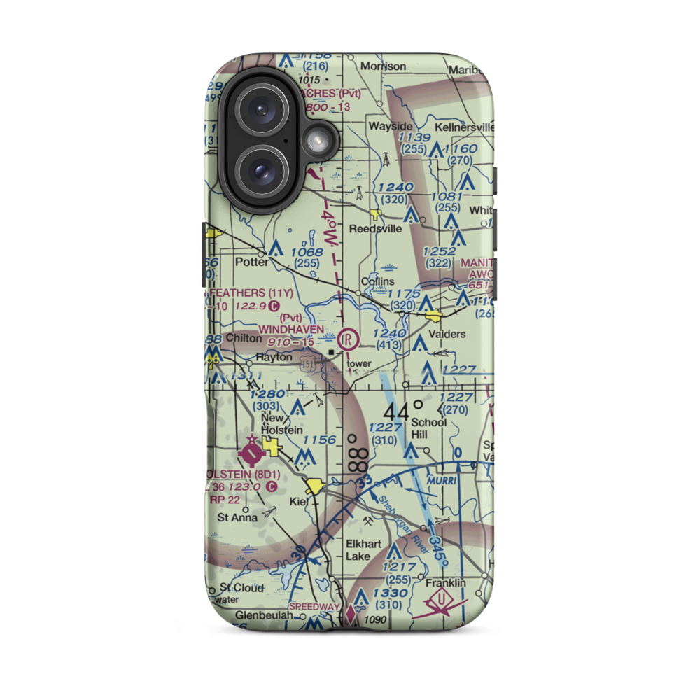 Windhaven Airport (72WI) VFR Sectional  Tough iPhone Case iPhone 16 Plus model shown