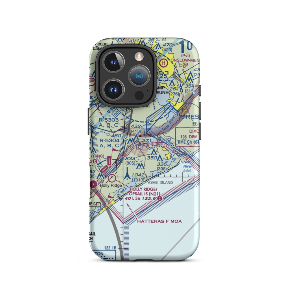 Winding Creek Airport (8NC3) VFR Sectional  Tough iPhone Case iPhone 16 Pro model shown