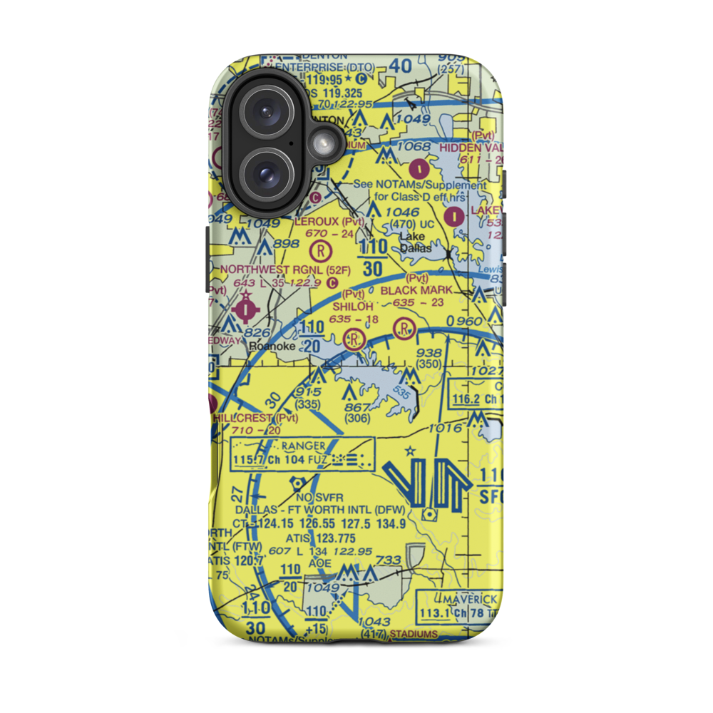 Windmill Hill Airport (TA21) VFR Sectional  Tough iPhone Case iPhone 16 Plus model shown