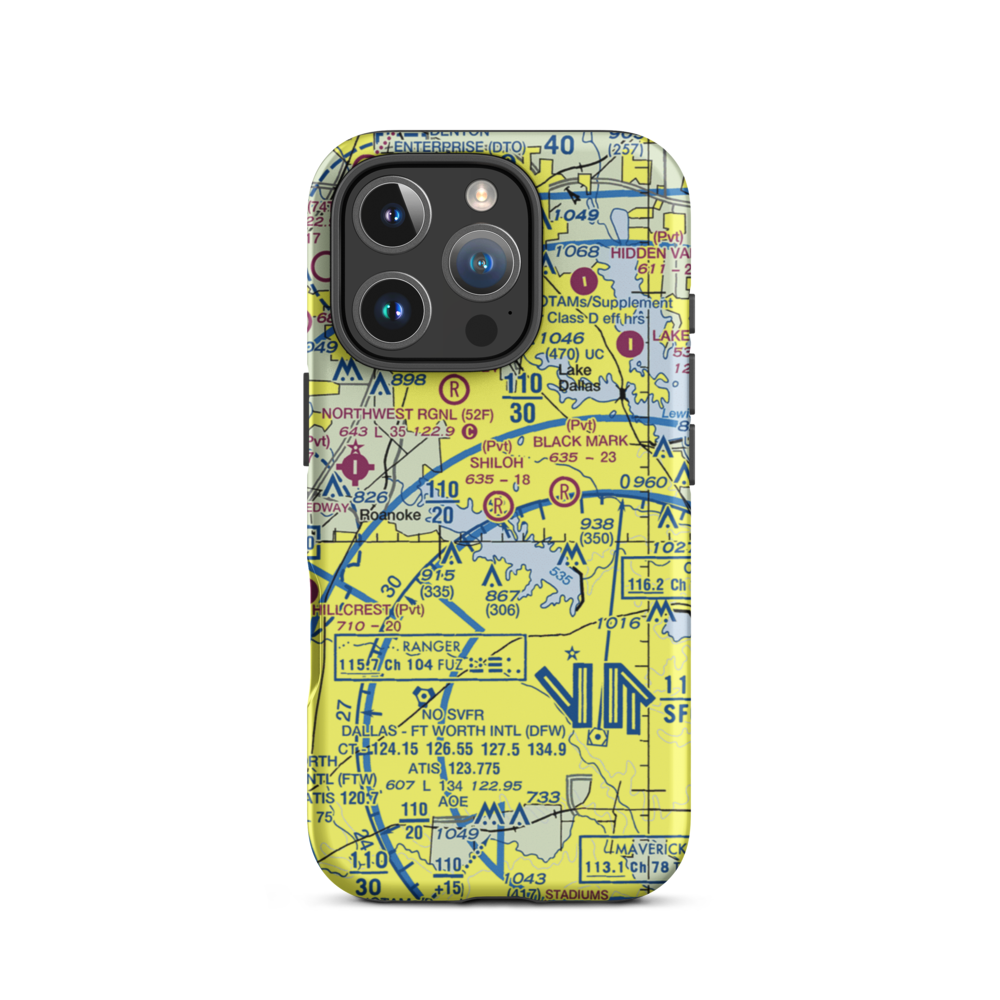 Windmill Hill Airport (TA21) VFR Sectional  Tough iPhone Case iPhone 16 Pro model shown