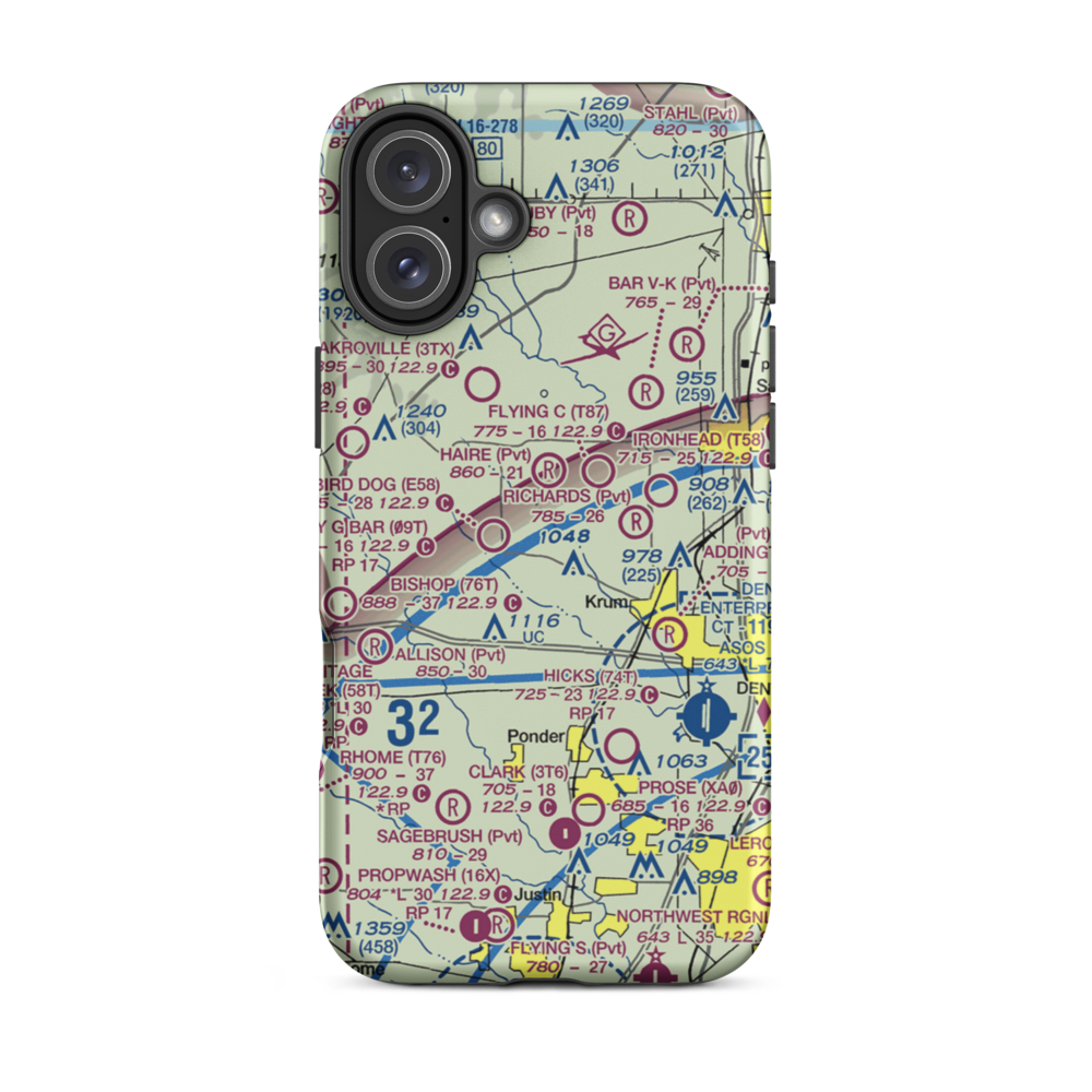 Windmillcreek Airport (85XA) VFR Sectional  Tough iPhone Case iPhone 16 Plus model shown