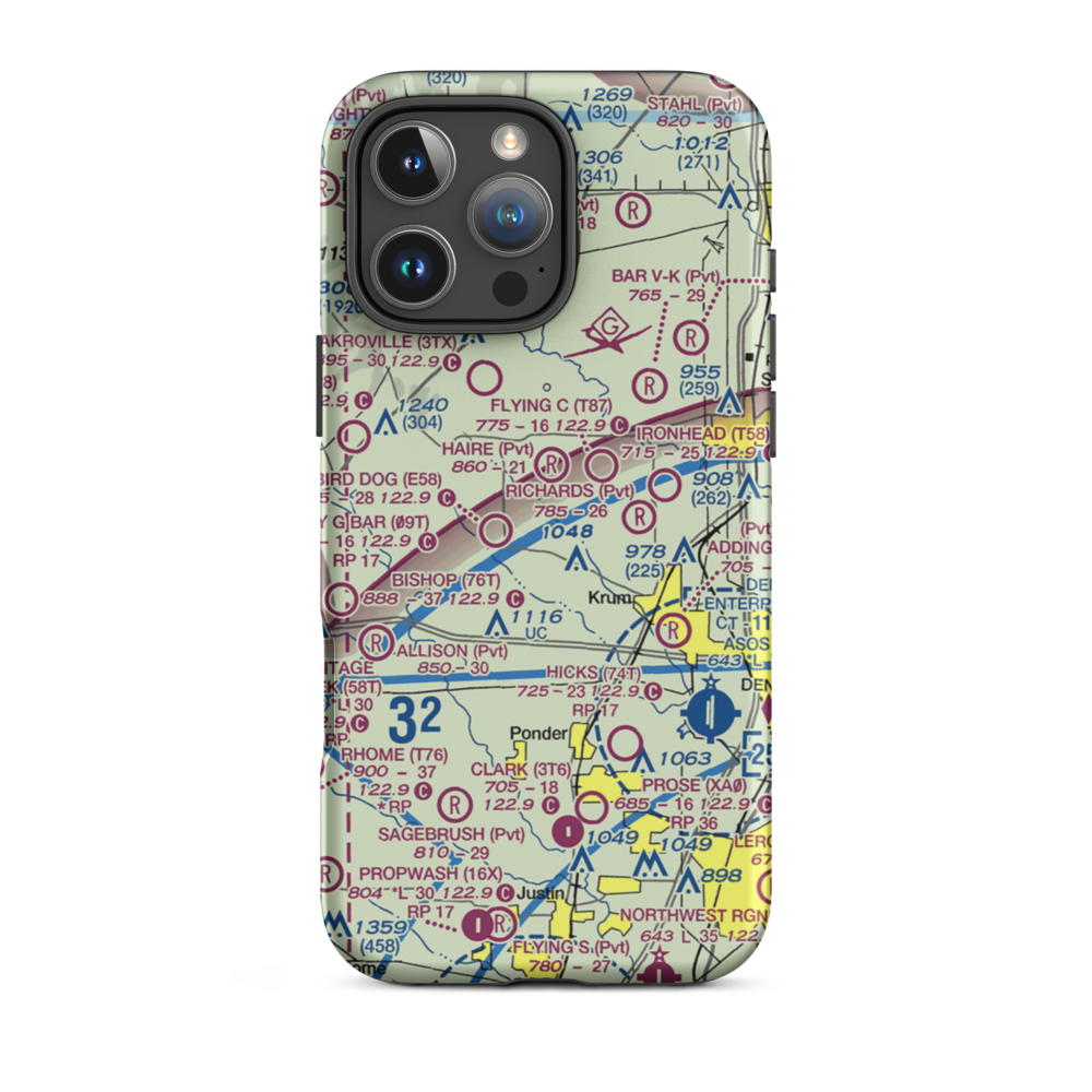 Windmillcreek Airport (85XA) VFR Sectional  Tough iPhone Case iPhone 16 Pro Max model shown