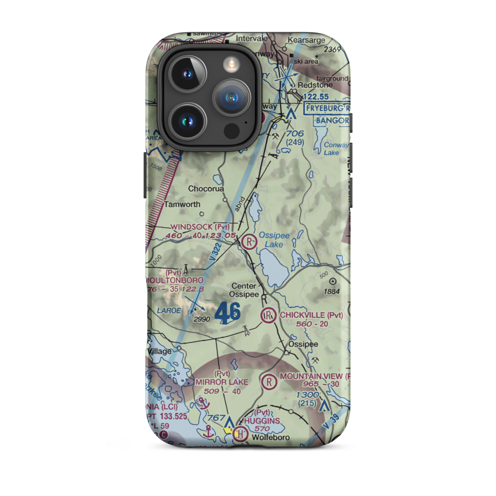 Windsock Village Airport (NH69) VFR Sectional  Tough iPhone Case iPhone 16 Pro Max model shown