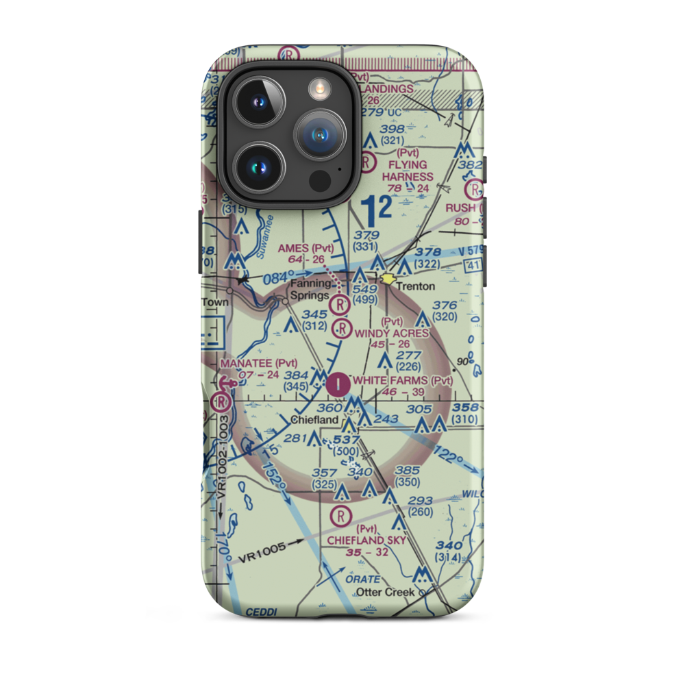 Windy Acres Airport (6FD0) VFR Sectional  Tough iPhone Case iPhone 16 Pro Max model shown