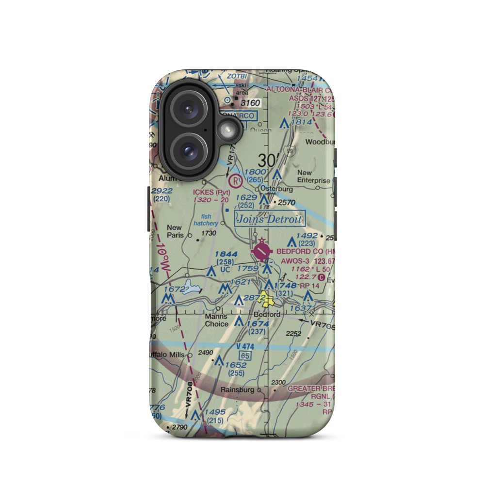 Windy Hill Airport (PS23) VFR Sectional  Tough iPhone Case iPhone 16 model shown