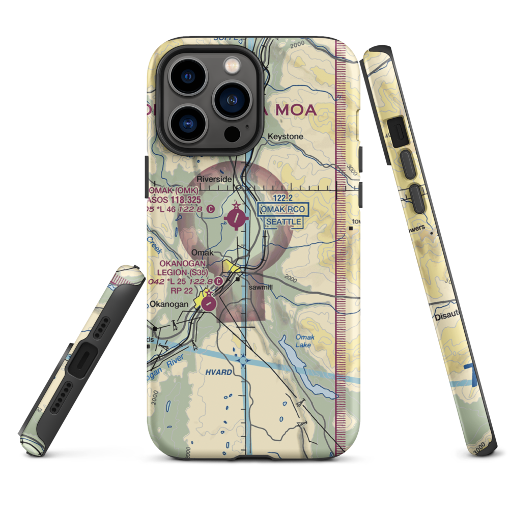 Wings For Christ Airport (0WN9) VFR Sectional  Tough iPhone Case iPhone 13 Pro Max model shown