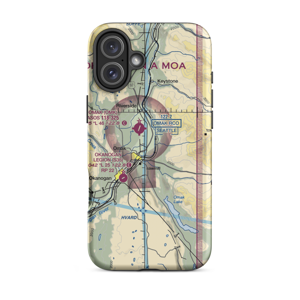 Wings For Christ Airport (0WN9) VFR Sectional  Tough iPhone Case iPhone 16 Plus model shown