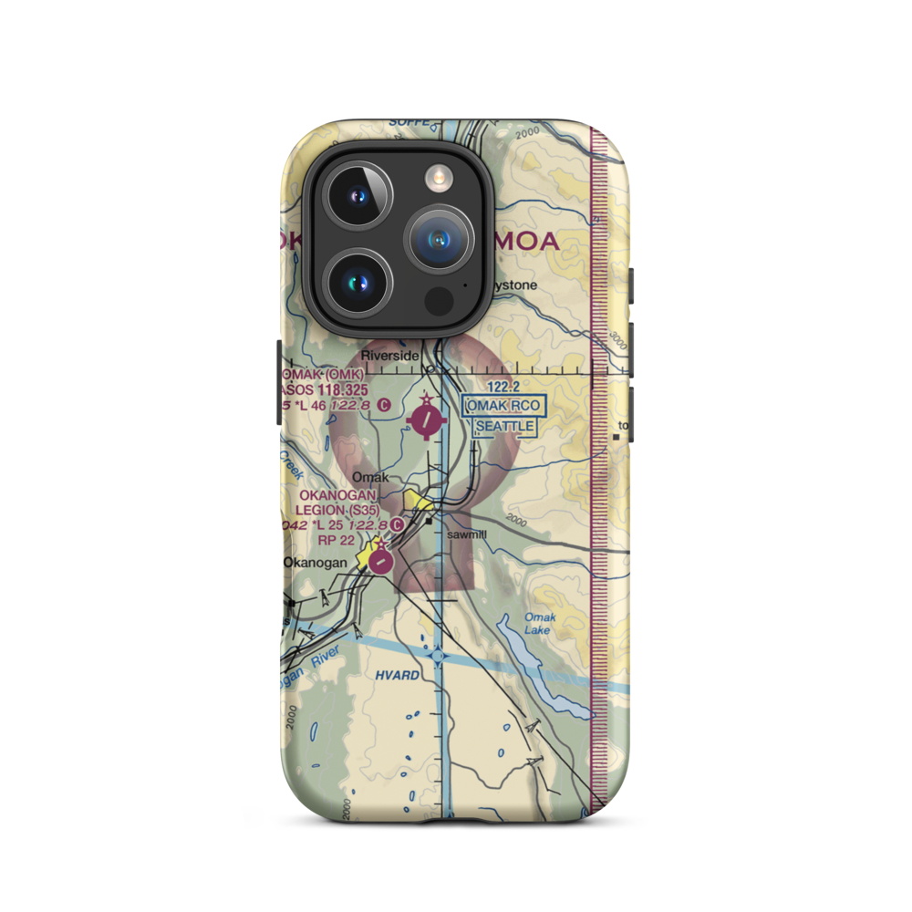 Wings For Christ Airport (0WN9) VFR Sectional  Tough iPhone Case iPhone 16 Pro model shown