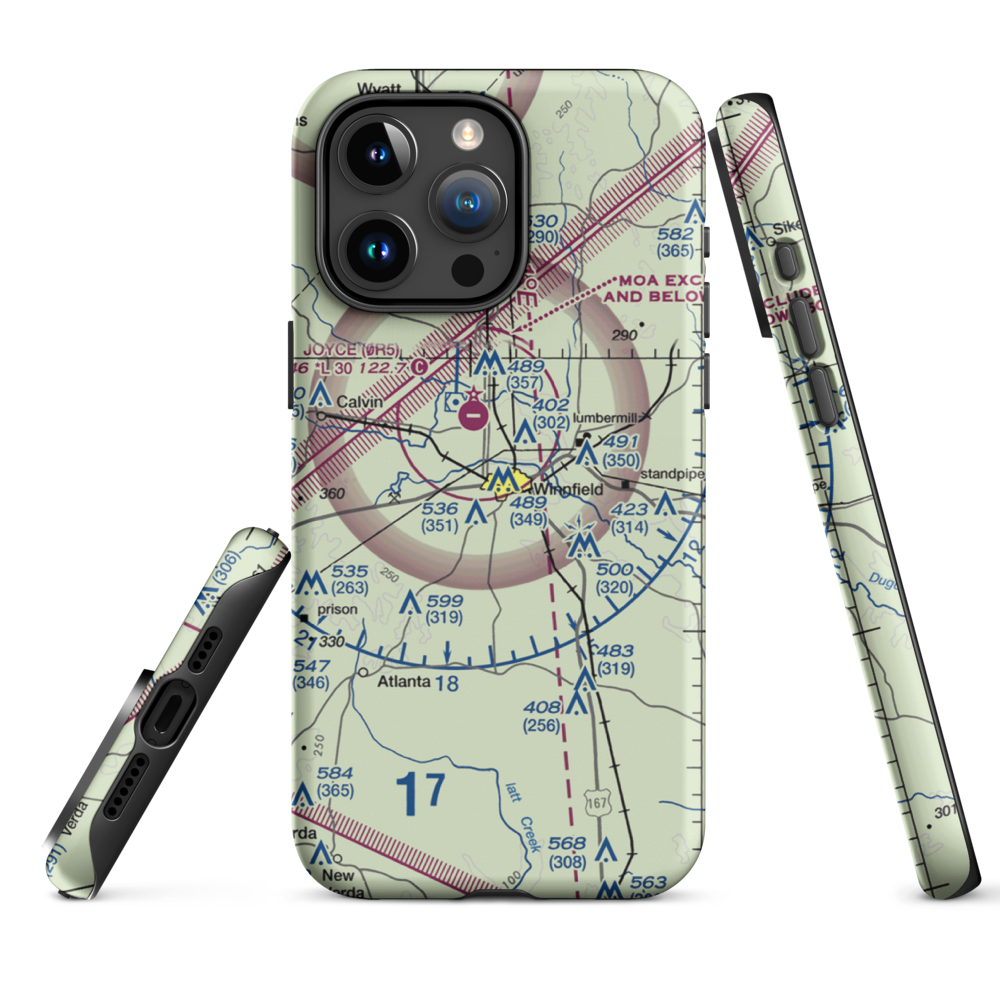 Winn Parish Medical Center Heliport (0L6) VFR Sectional  Tough iPhone Case iPhone 15 Pro Max model shown