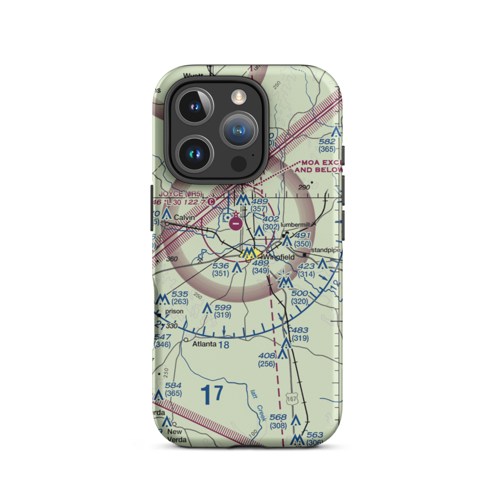 Winn Parish Medical Center Heliport (0L6) VFR Sectional  Tough iPhone Case iPhone 16 Pro model shown
