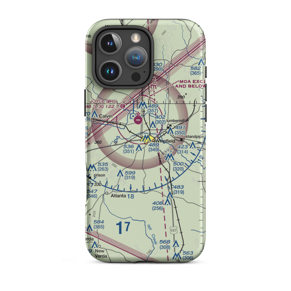 Winn Parish Medical Center Heliport (0L6) VFR Sectional  Tough iPhone Case iPhone 16 Pro Max model shown