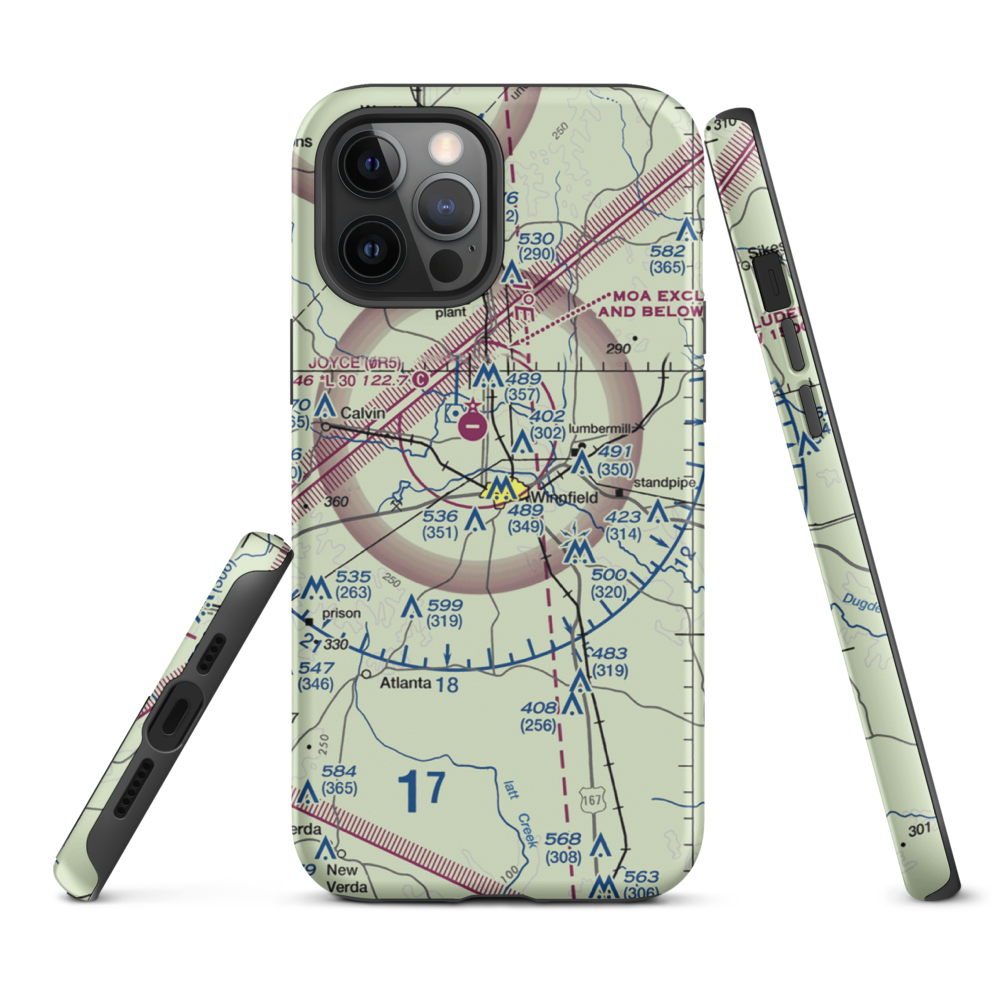 Winn Parish Medical Center Heliport (0L6) VFR Sectional  Tough iPhone Case iPhone 12 Pro Max model shown