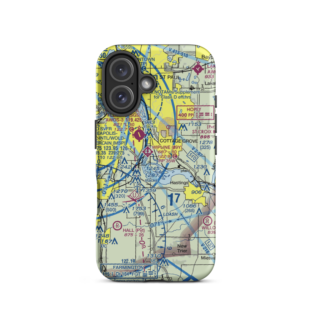 Winner's Landing Seaplane Base (0MN0) VFR Sectional  Tough iPhone Case iPhone 16 model shown