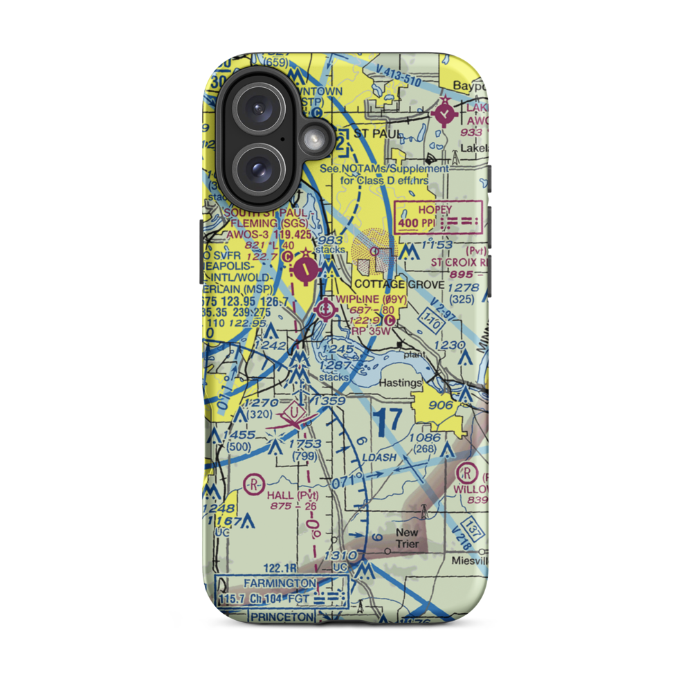 Winner's Landing Seaplane Base (0MN0) VFR Sectional  Tough iPhone Case iPhone 16 Plus model shown