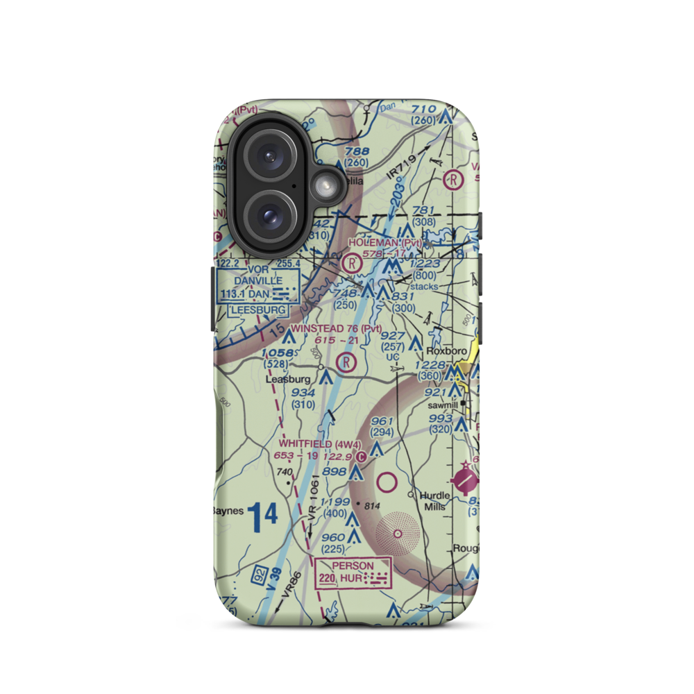 Winstead '76' Airport (68NC) VFR Sectional  Tough iPhone Case iPhone 16 model shown