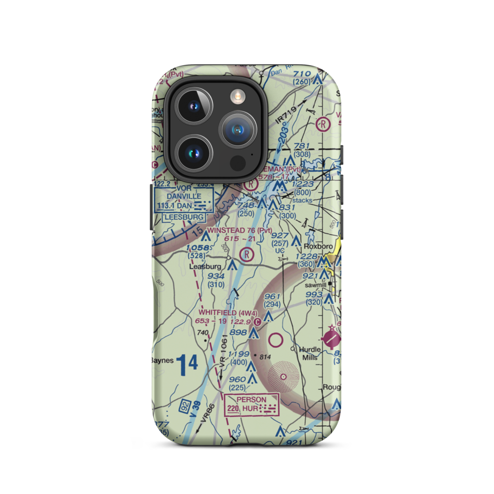 Winstead '76' Airport (68NC) VFR Sectional  Tough iPhone Case iPhone 16 Pro model shown